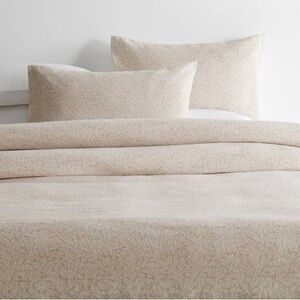 Urban Barn Catrin Cotton Duvet Set Queen Sized Tan Ivory